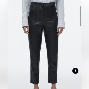 Zara Black Faux Leather Pant XS